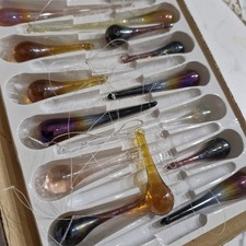 Schmuckkästchen Glastroofen Cristbaumschmuk Eiszapfen mit Öse Deko 14st.