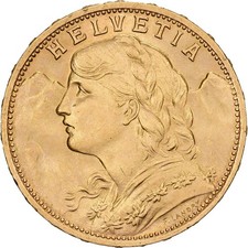 Schweiz, 20 Francs, Vreneli