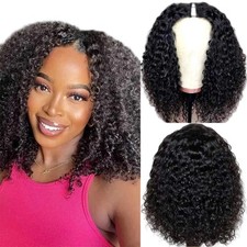 V Part Kinky Curly Real Hair