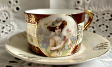 Antike Mokkatasse "Damenbildnis " gemarkt MZ Austria (Moritz Zdekauer Altrohlau)