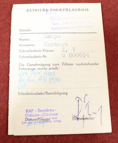 Altes ddr dokument - altes,
