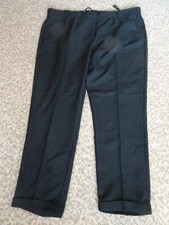 Witt Weiden Anzugshose schwarz, Gr. K 24, 48, Bügelfalte, Umschlag, Neu 505