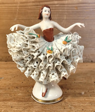Porzellan Figur Ballerina Tänzerin Spitzenkleid Thüringen ? Tutu Ballett