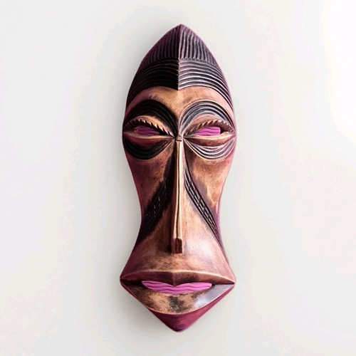 Afrikanische holzmaske - holzmaske, –