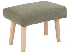 Hocker mit Holzbeinen Stoff