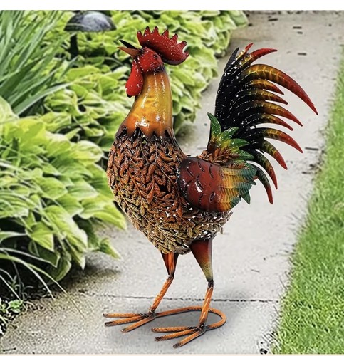 Großer hahn gartenfigur - hahn,
