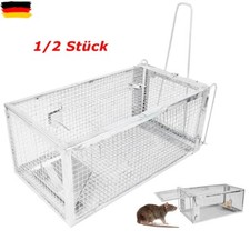 1/2x Rattenfalle Lebendfalle Mausefalle Falle Ratten Mäuse Drahtkastenfalle