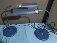Peters Design Serie FINGO Tischlampe/Leuchte Bürolampen 2Stk.Blau ca44cm-Vintage