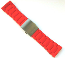 DIESEL Original Ersatzband Edelstahl Silikon Rot DZ7370 Uhrband 28 mm