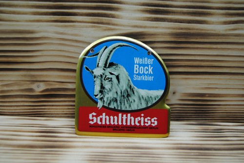 Zapfhahnschild weißer bock - zapfhahnschild,