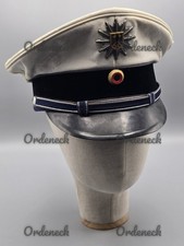 POLIZEI - SCHIRMMÜTZE - GRÖßE 57 - ALKERO - WEIß / BLAU - BAHNPOLIZEI - POLICE