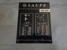 Saupe Hobbymat Proxxon , MD65 , SD300 , Bedienschild , 3800 - 0112