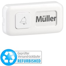 Somikon Türklingel-Kit: Batterieloser Funk-Klingelknopf, Versandrückläufer