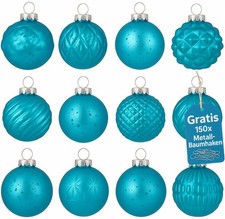 Weihnachtskugeln 12er Set Glas