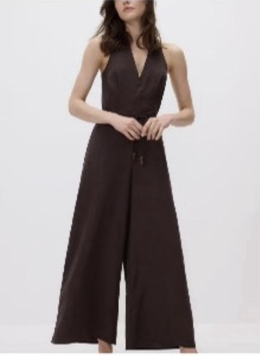 Jumpsuit hosenanzug braun mit - jumpsuit,