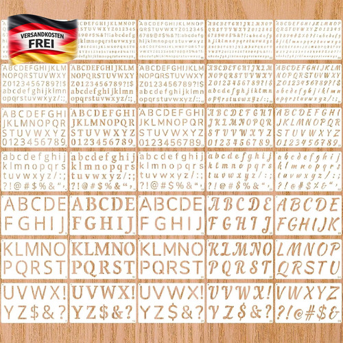 Kunsthandwerks schablonen set - kunsthandwerks-schablonen,