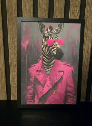 Zebra toilet art - bild, mit