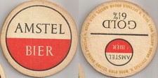Amstel - alter Bierdeckel / Bierfilz "Gold 6 1/2 %"