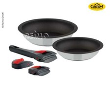  Quick Clack Pro Pfannenset 5tlg.Camp4 Kochgeschirr Edelstahl Induktion Camping