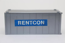 scw284, Alter WIKING 20 ft. Container Papieraufkleber Rentcon Alucontainer silbe