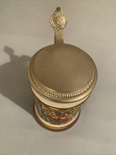 BMF Bierseidel Buchdrucker Bierkrug Zinndeckel Made in W. Germany Sammler 16cm