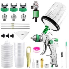 HVLP Lackierpistole Spritzpistole 3 Düsen 1.3mm/1.7/2.0mm Spraypistole für Auto
