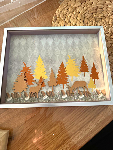 Deko bild wald hirsch reh - bild,