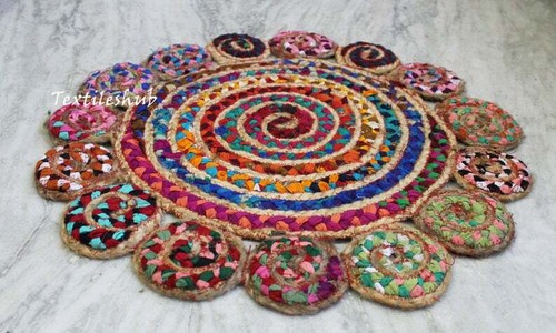 Indisch handmade rund teppich - rund,