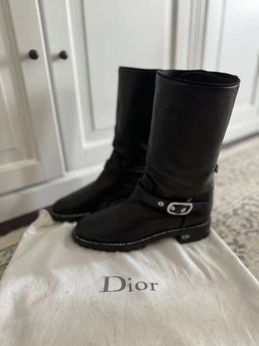 Dior damen bikerstiefel - bikerstiefel, leder