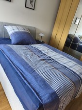 Bettwäsche Set Wendebettwäsche 3-tlg. 135x200 Spannbettlaken 140x200 Blau