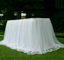 Tüll Tischumrandung Skirting weiß