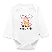 Ich Werde Große Schwester 2025 Giraffen Baby Bio-Langarm-Body