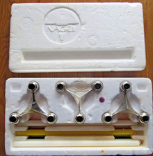 3 Original BMF Stoff Nagel Kerzenhalter Stecksystem Design Klassiker+Kerzen OVP