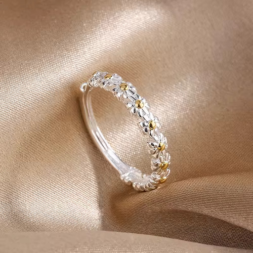 Ring mit mini blumen größe - mit,