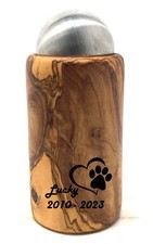 Urne aus Olivenholz mit