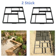 2 Stück Pflastersteinform Betonpflaster Gießform Schalung Gehwegplatte Schablone