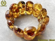 Vintage schweres antikes Armband Bernstein Gelb-Braun Cognac B.3,46cm ca.64,8 g.