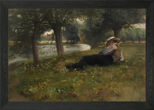 Frau ruht fluss - frau,