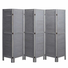 B-Ware Paravent MCW-G30, Trennwand Sichtschutz, Shabby-Look 170x240cm dunkelgrau