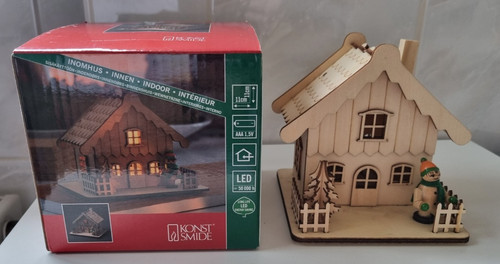 Weihnachten holz haus mit - -,