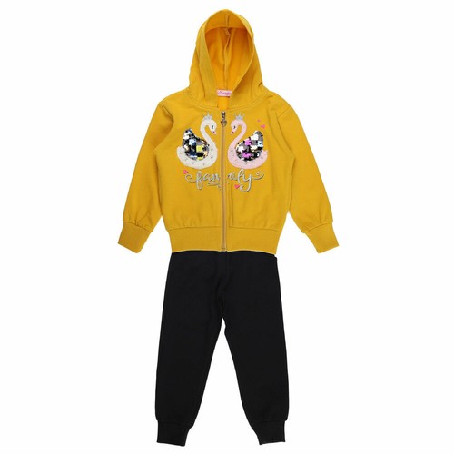 Kinder sportanzug 122 128 gelb - kinder,