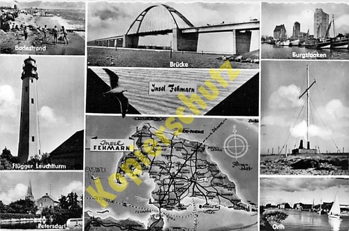 Fehmarn mehrbild brücke - ak,