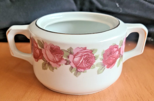 Vintage zuckerdose rosendekor - vintage,