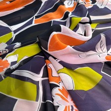 Seide ❤️ Chiffon Abstrakt, Stoff, Restposten, Kleidungsstoff, 1,4 x 2,6m
