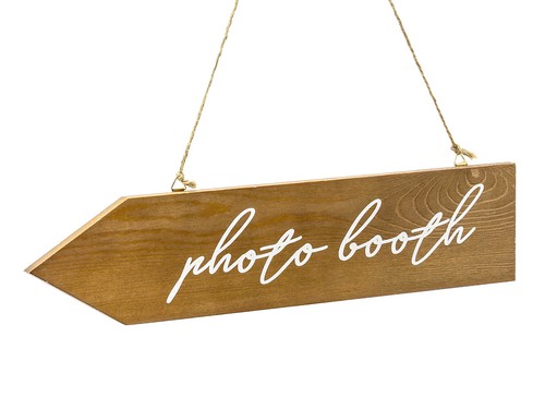 Photo booth holzschild pfeil - photo,