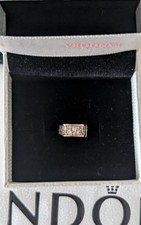 Original Pandora Pave Clip rosevergoldet 