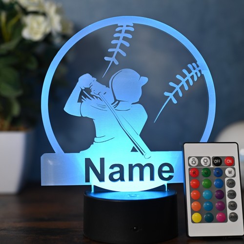 Personalisierte baseball lampe - baseball,