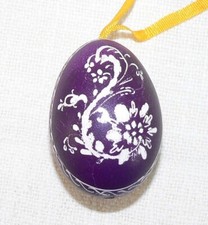 Sorbisches Osterei Hühnerei Handarbeit ca 60er Jahre Vintage #6564