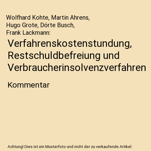 Verfahrenskostenstundung