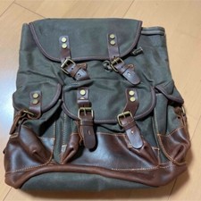 Vintage canvas waxed backpack - vintage,
